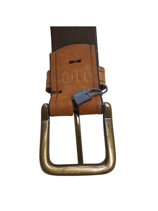 The Charred Cigar - Brass Buckle Belt – Western Leather Goods Brown Leather Belt 110 cm  Sz 43 With Brass Buckle Made Argentina #D16E
